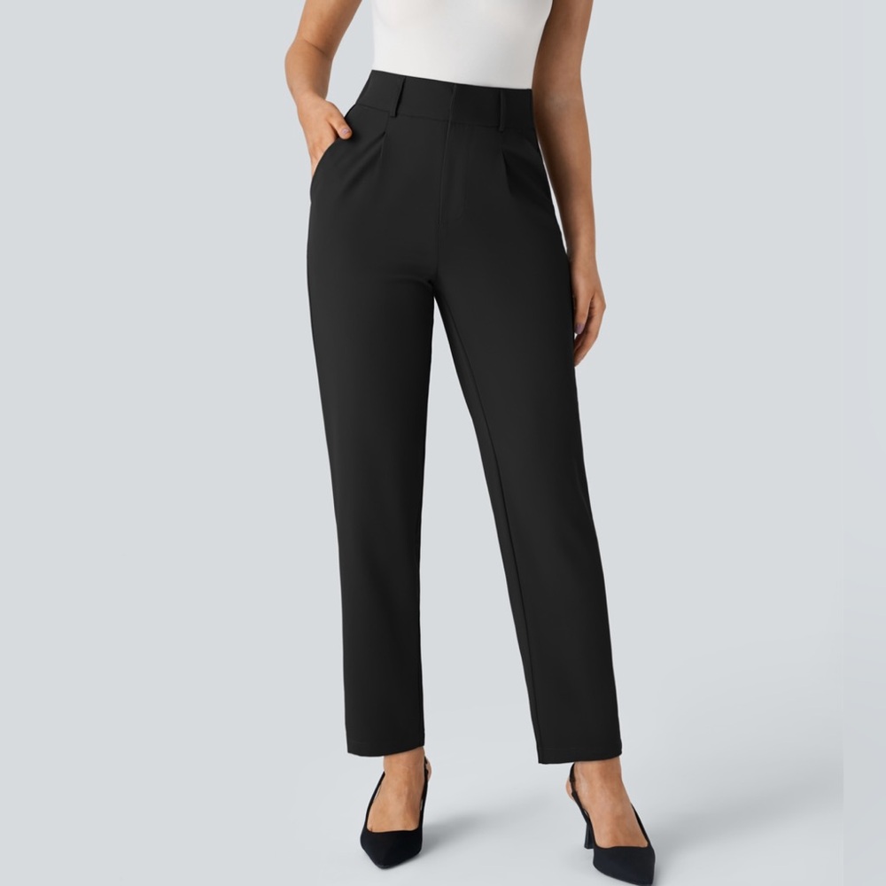 🆕 Halara High Waisted Side Pocket Solid Work Tapered Pants, Size S